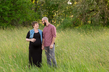 Pregnant Woman With Her Husband