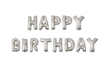 English alphabet   from  balloons on a white background .