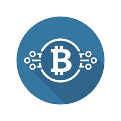 Bitcoin Cryptocurrency Icon.