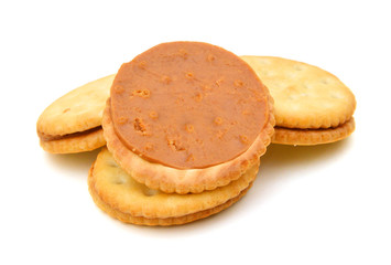Stack of peanut butter cookies