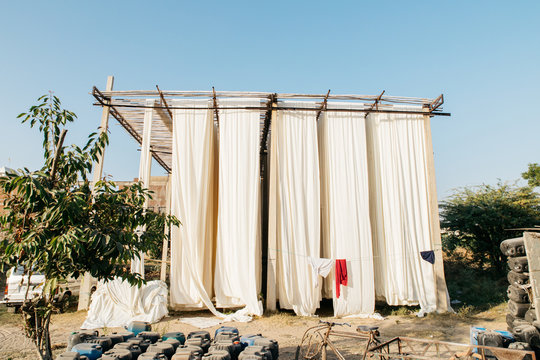 large tall drying racks for garment preparation printing jaipur India