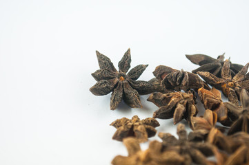 star anise isolated on white background