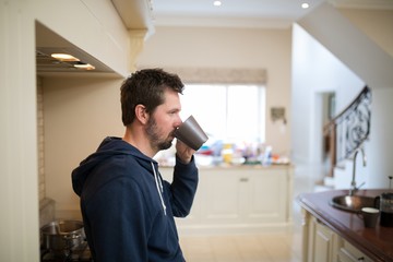 Man having a cup of coffee