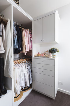 Luxury Spacious Walk In Wardrobe In A New Home Renovation