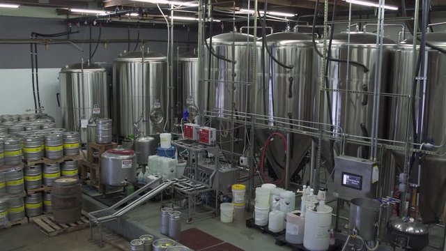 Inside of a brewery