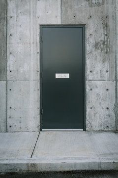 Grey stairwell door