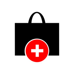 Shopping bag icon. Vector Illustration