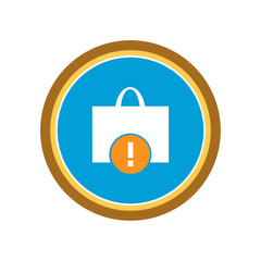 Shopping bag icon. Vector Illustration