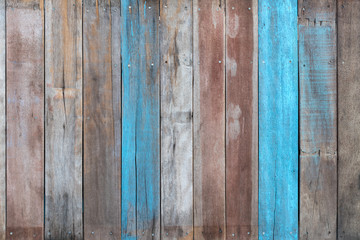 Old wooden wall with antique blue.