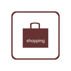 Shopping bag icon. Vector Illustration