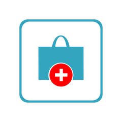Shopping bag icon. Vector Illustration