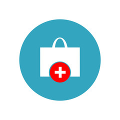 Shopping bag icon. Vector Illustration