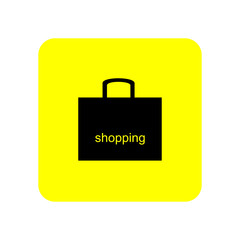 Shopping bag icon. Vector Illustration