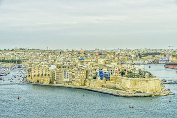 Obraz premium Grand Harbour, Valletta, Malta