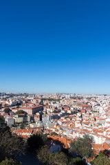 Fototapeta premium Vista do horizonte de Lisboa, Portugal. Dezembro de 2017