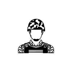 military avatar icon. Characters of professions Icon. Premium quality graphic design. Signs, symbols collection, simple icon for websites, web design, mobile app
