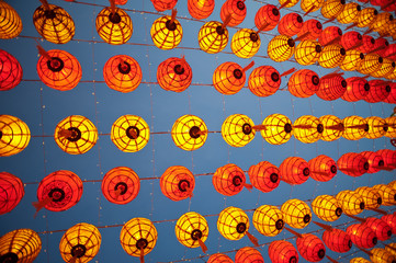 Coloured Asian Lanterns