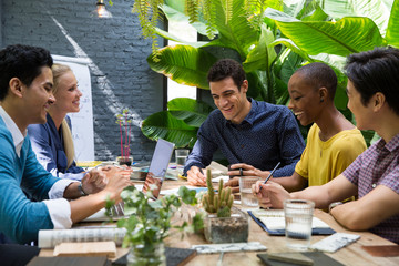 Group of young people at the meeting