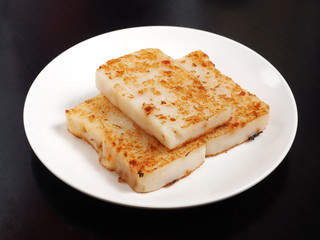 Fried turnip cake, Chinese food.  