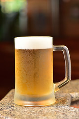 Cold beer glass