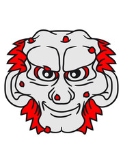 gesicht kopf gnom mann hässlich pickel klein süß niedlich augen viele monster horror halloween comic cartoon clipart