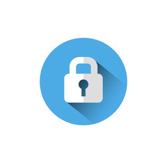 Lock Icon Blue Padlock Protection And Security Concept Vector Illustration