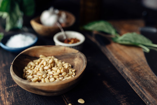 Bowl of pine nuts