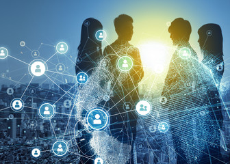 Network of business concept.
