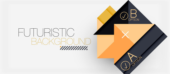 Minimalistic triangle modern banner design, geometric abstract background