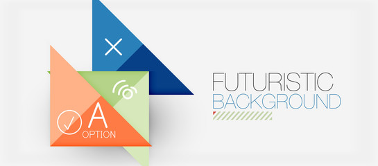 Minimalistic triangle modern banner design, geometric abstract background