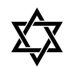 Naklejka premium «Magen David» (The Shield of David, or The Star of David, or The Seal of Solomon), the Jewish Hexagram. Traditional Hebrew sign and one of the main symbols of Israel, Judaism and Jewish identity.