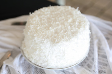 Beautiful White Coconut Cake - Wedding Cake Assortment