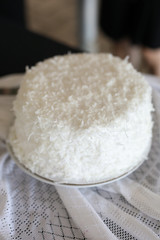 Beautiful White Coconut Cake - Wedding Cake Assortment