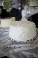 Beautiful White Coconut Cake - Wedding Cake Assortment