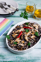 Rice mix with chicken