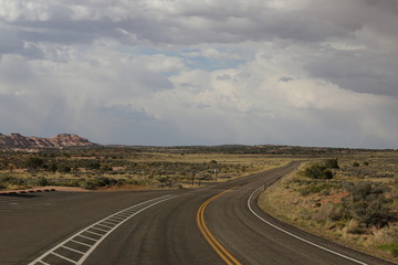 Road in the desert in Arizona