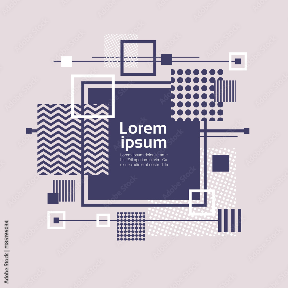 Poster abstract art background with modern geometric elements template banner with copy space vector illust