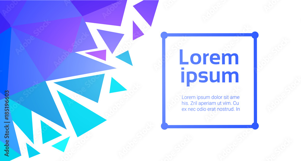 Poster abstract art background with modern geometric elements polygonal triangulars template banner with co
