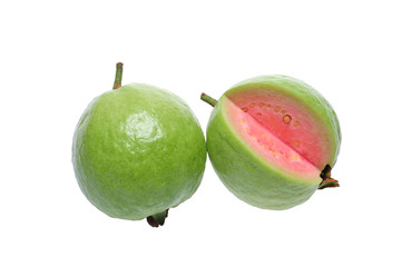 guava fruits on white