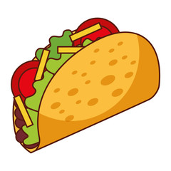 delicious mexican food tacos vector illustration design