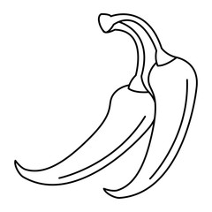 spicy chile vegetable icon vector illustration design