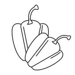 fresh pepper vegetable icon vector illustration design