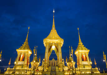 Exhibition on royal cremation ceremony, Sanam Luang Ceremonial Ground,Bangkok,Thailand on...