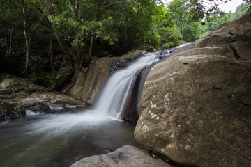 Fototapeta na wymiar Beautiful nature at Pa La-U Waterfall in Kaeng Krachan National Park,Hua Hin,Prachuap Khiri Khan province,Thailand.
