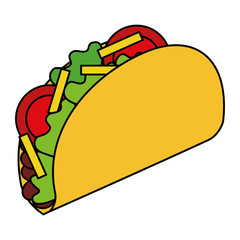 delicious mexican food tacos vector illustration design