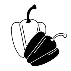 fresh pepper vegetable icon vector illustration design
