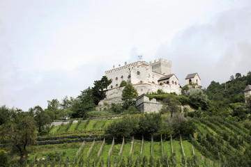 Fototapeta na wymiar Castello di Castelbello or Schloss Kastelbell in Val Venosta at Trentino-Alto Adige, Italy