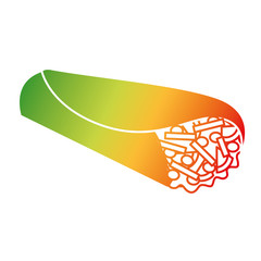 delicious mexican food burrito vector illustration design