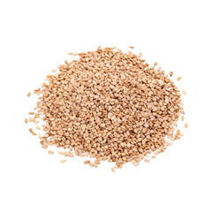 Pile of sesame. Sesame seeds isolated on white