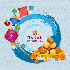 Fototapeta premium Happy Makar Sankranti background